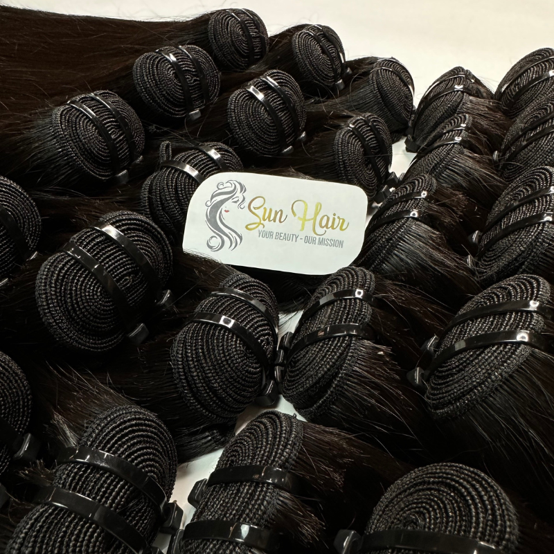 Sun Hair Company Wholesale Hot Selling Natural Black Raw Hair Weft Short Bundles 100% Vietnamese Human Hair Extensions