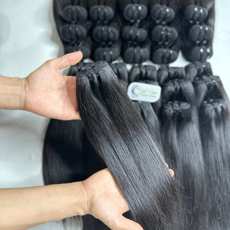 Sun Hair Company Wholesale Hot Selling Natural Black Raw Hair Weft Short Bundles 100% Vietnamese Human Hair Extensions