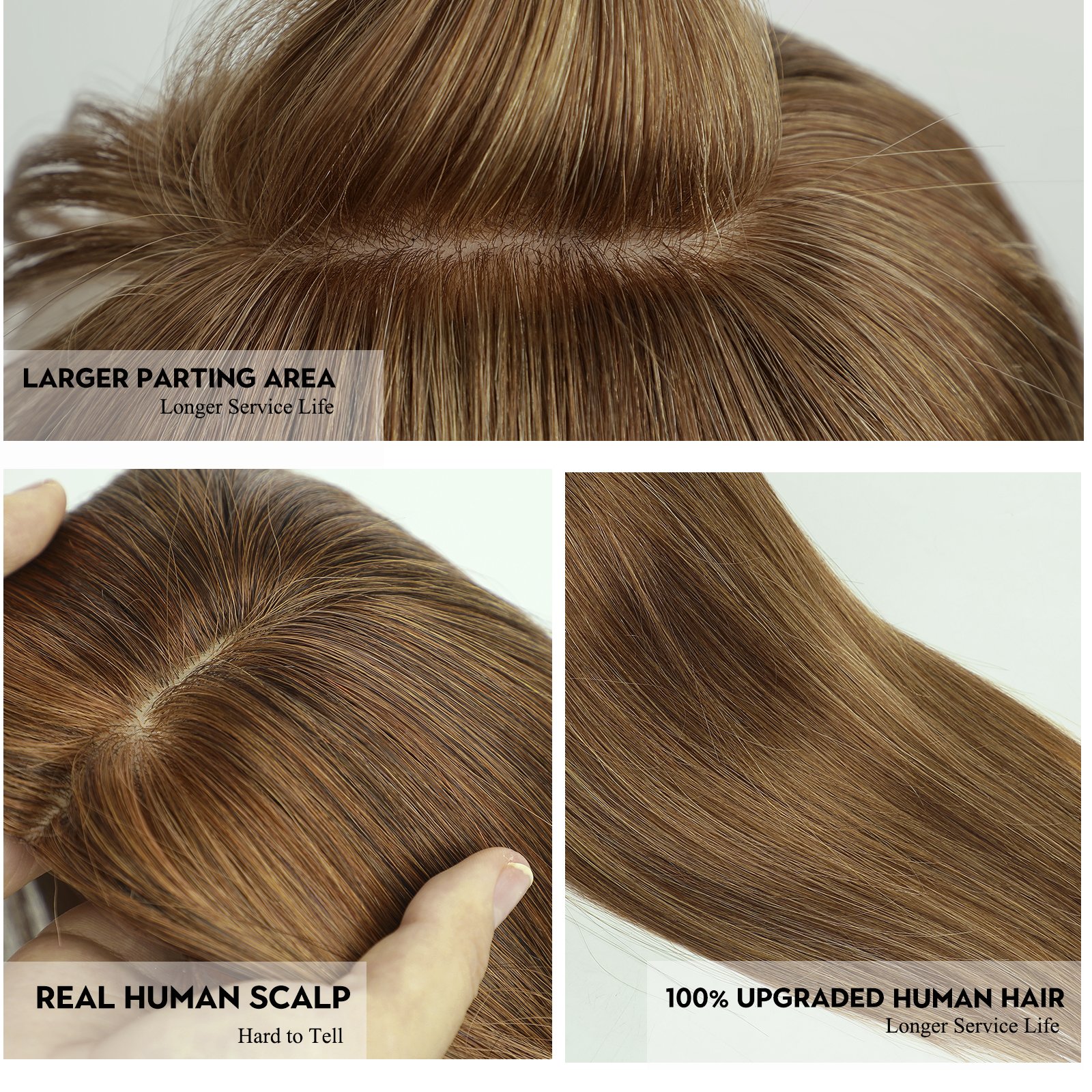 2024 Human Hair Wig Silk Top High Quality Hair Topper Virgin European Remy Hair