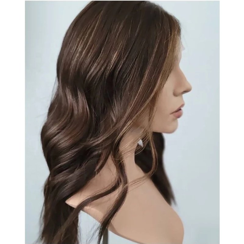 14inch European Human Hair Small Layer Sheitel Topper Jewish Kosher Wigs Hd Lace Front Wig Top Silk Base Full Lace Smooth Long