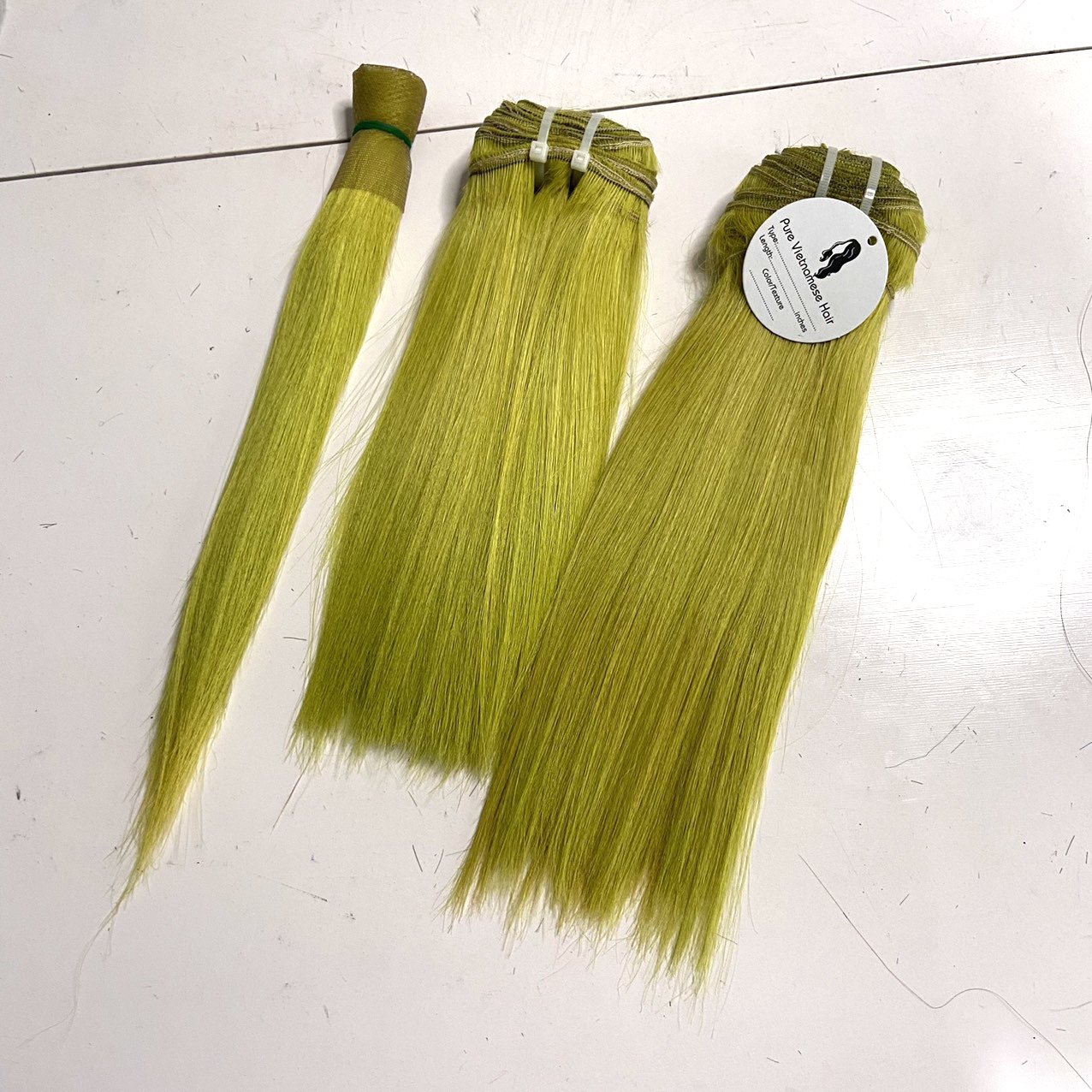 Bonestraight 100% Vietnamese Human Hair Weft Fashion Color Specialist Yellow Can Be Dyed All Colors 6-36 Inch Length Raw HD