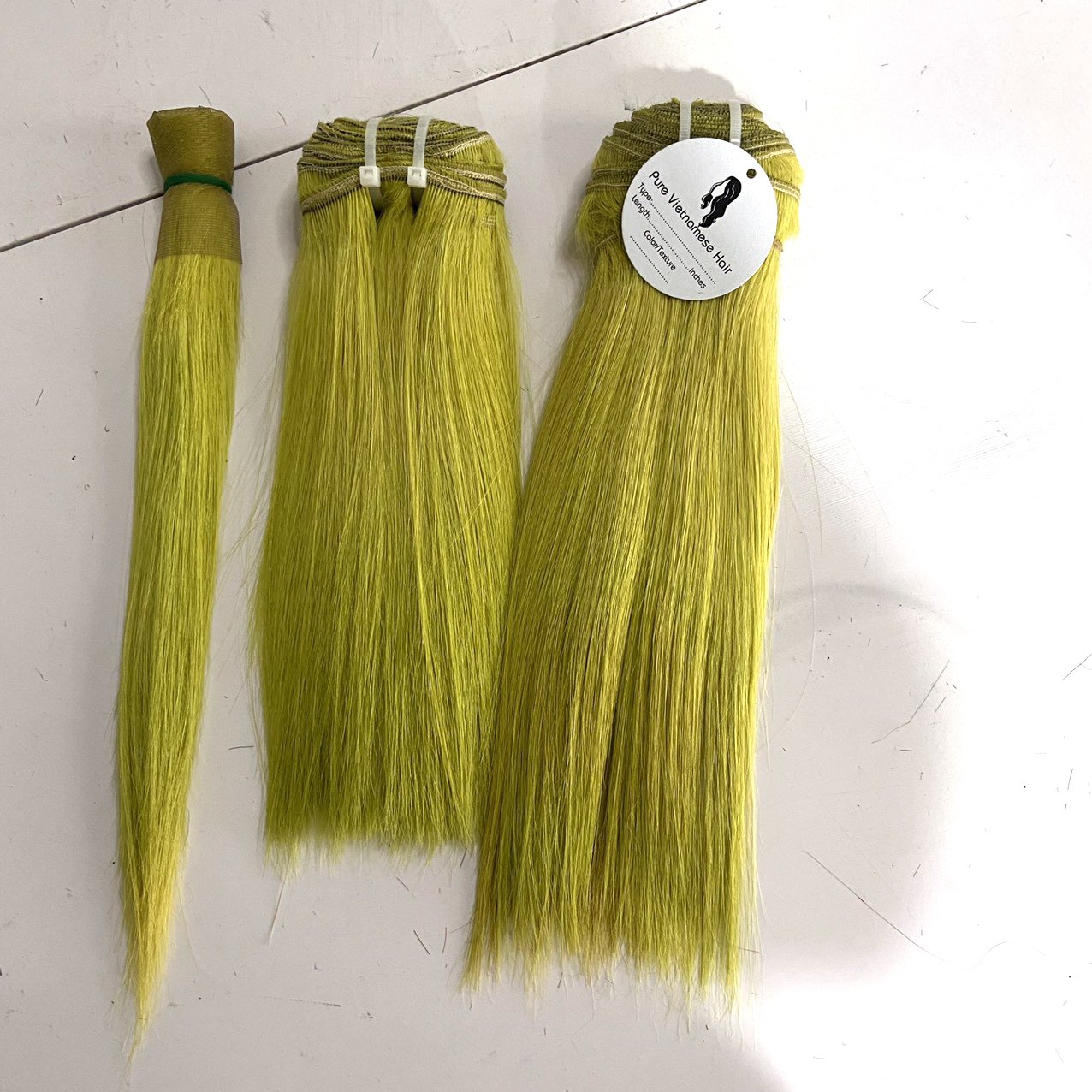 Bonestraight 100% Vietnamese Human Hair Weft Fashion Color Specialist Yellow Can Be Dyed All Colors 6-36 Inch Length Raw HD