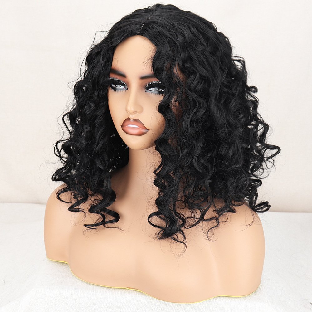 Wholesale HD Glueless Kinky Curly Wigs Synthetic Wigs For Black Women None Lace Front Hair Extensions Synthetic Human Hair Wigs