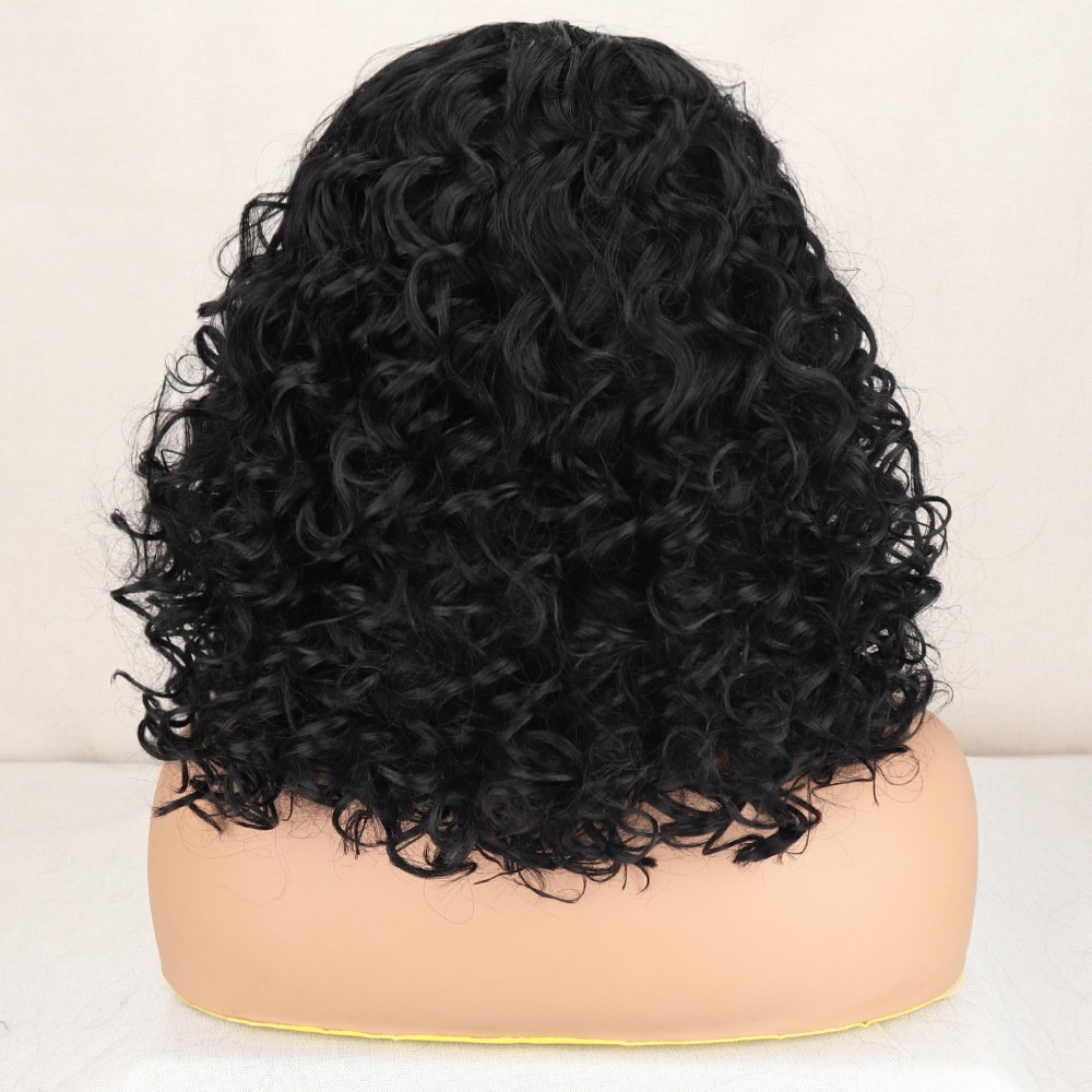 Wholesale HD Glueless Kinky Curly Wigs Synthetic Wigs For Black Women None Lace Front Hair Extensions Synthetic Human Hair Wigs