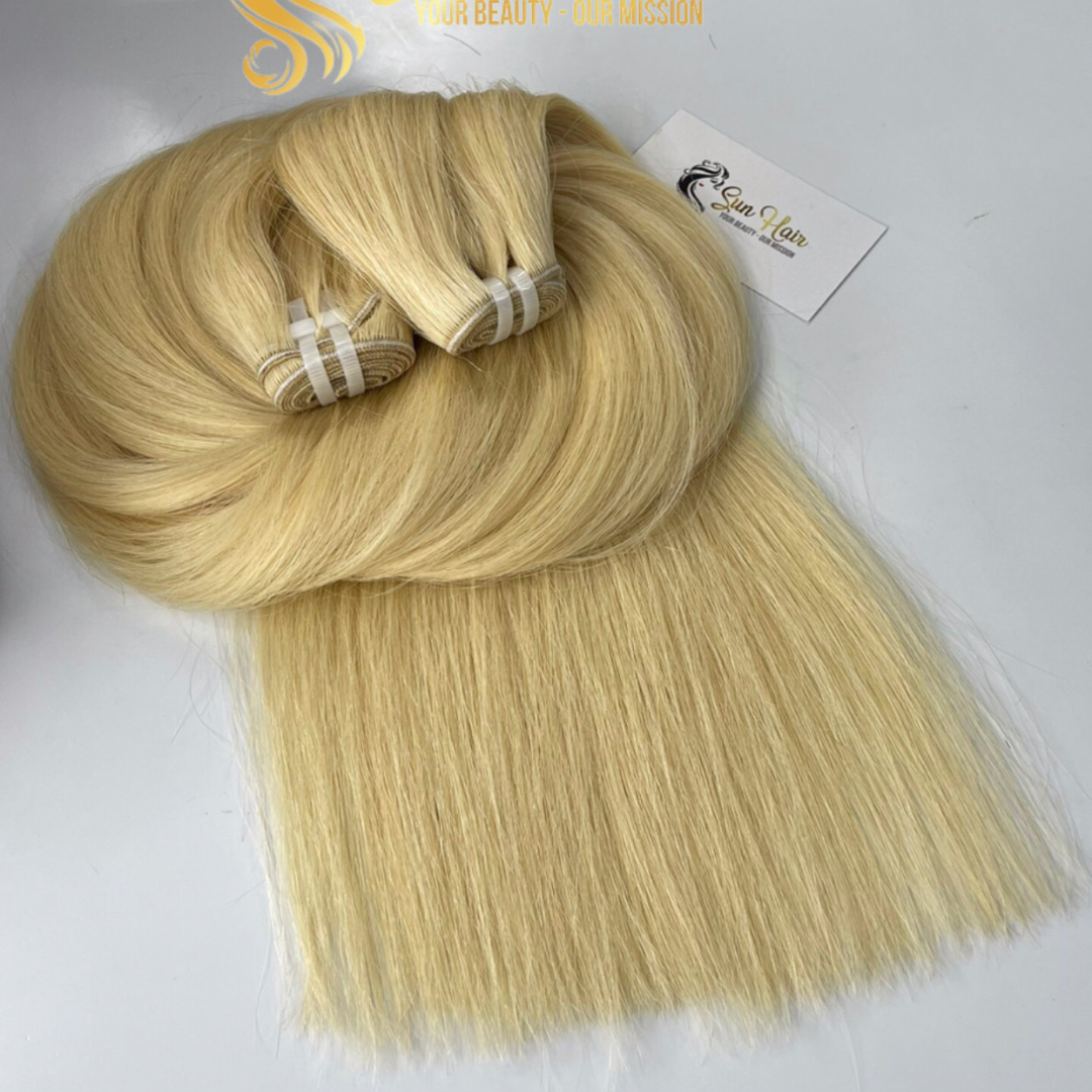 Wholesale Hot Trending #613 Color Unprocessed Raw Cuticle Aligned Weft Hair 100% Remy Vietnamese Human Hair Extensions