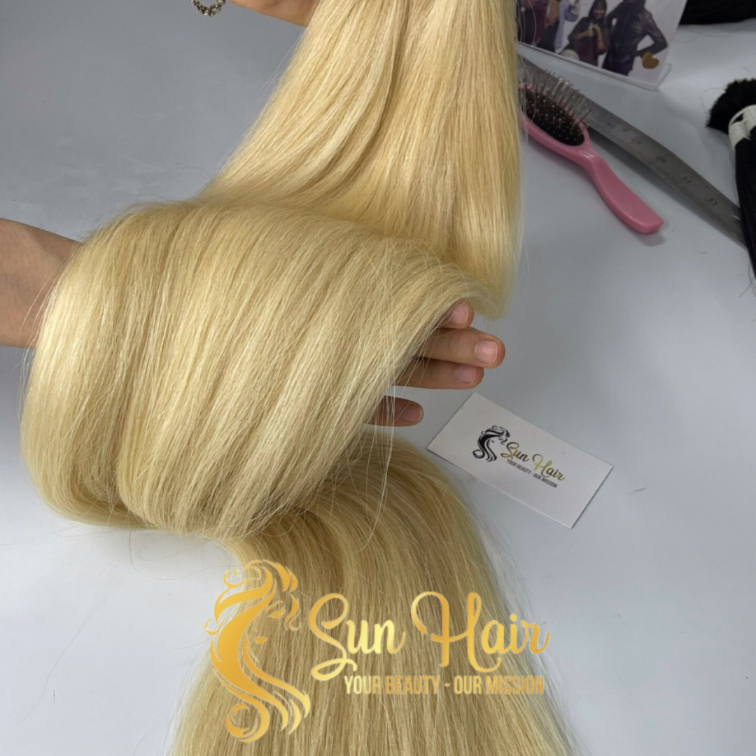 Wholesale Hot Trending #613 Color Unprocessed Raw Cuticle Aligned Weft Hair 100% Remy Vietnamese Human Hair Extensions