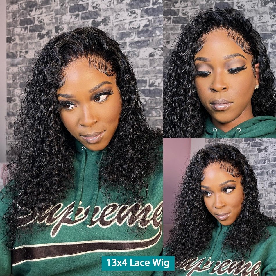 Grade 13A 13X4 Lace Curly Wigs Pre Plucked Hairline Natural Weaves And Human Hair Wigs Peruvian Hair