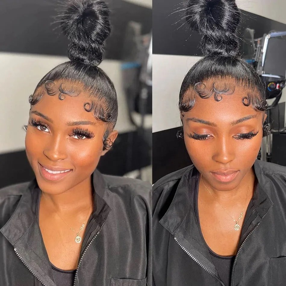 34 Inch 360 Full Lace Front Human Hair Wigs Pre Plucked Brazilian 13x4 Lace Closure Human Hair Wig For Woman HD Transparent Lace