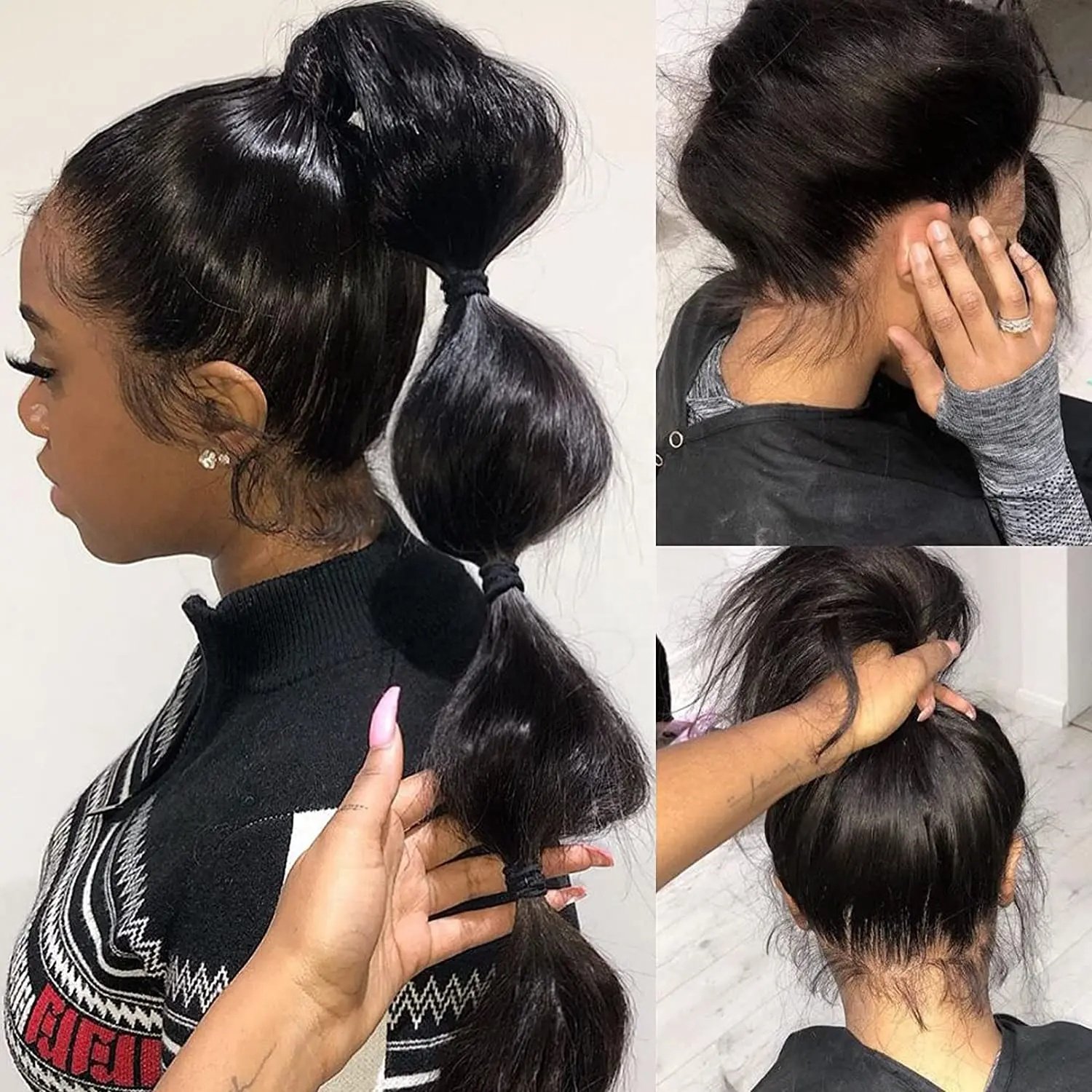 34 Inch 360 Full Lace Front Human Hair Wigs Pre Plucked Brazilian 13x4 Lace Closure Human Hair Wig For Woman HD Transparent Lace