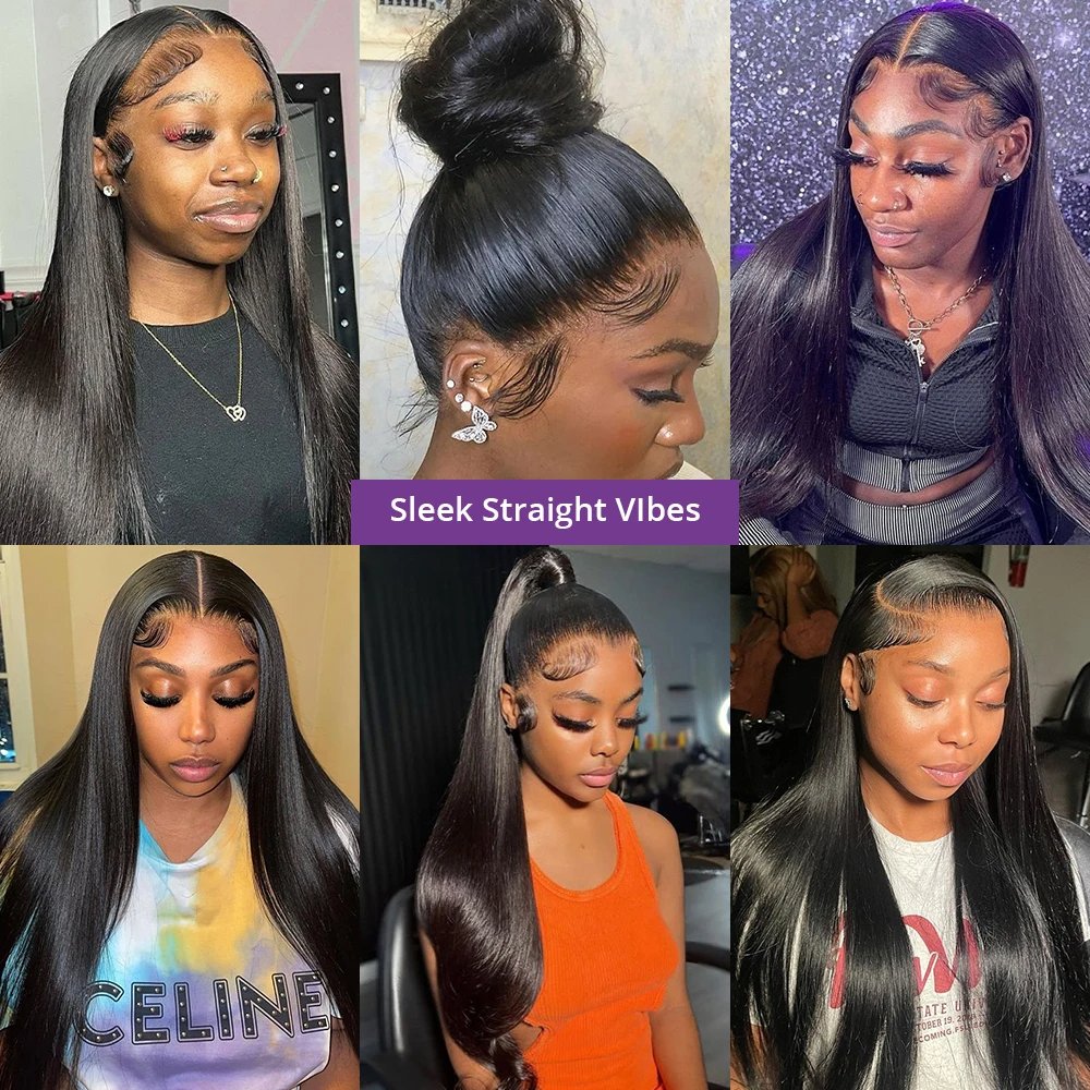 34 Inch 360 Full Lace Front Human Hair Wigs Pre Plucked Brazilian 13x4 Lace Closure Human Hair Wig For Woman HD Transparent Lace