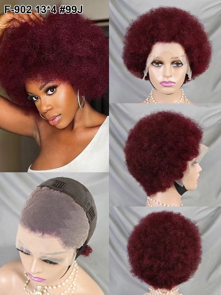 Short Pixie Cut Wigs Afro Human Hair Wigs Pre Plucked Raw Vietnamese Virgin Hair Pixie Lace Front Wigs for Black Woman