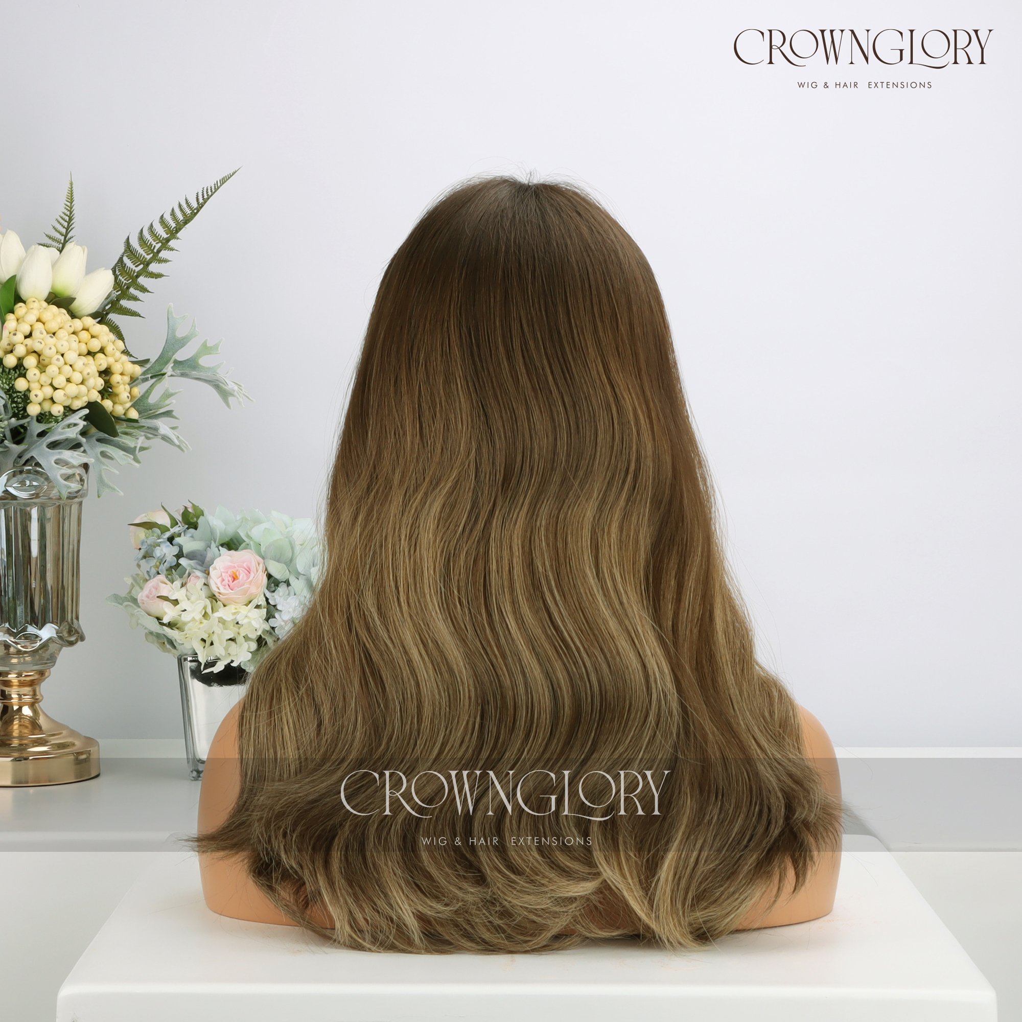 Healthy Ends Ombre Brown Color Cuticle Aligned Human Hair Swiss Lace Front Wigs For White Women