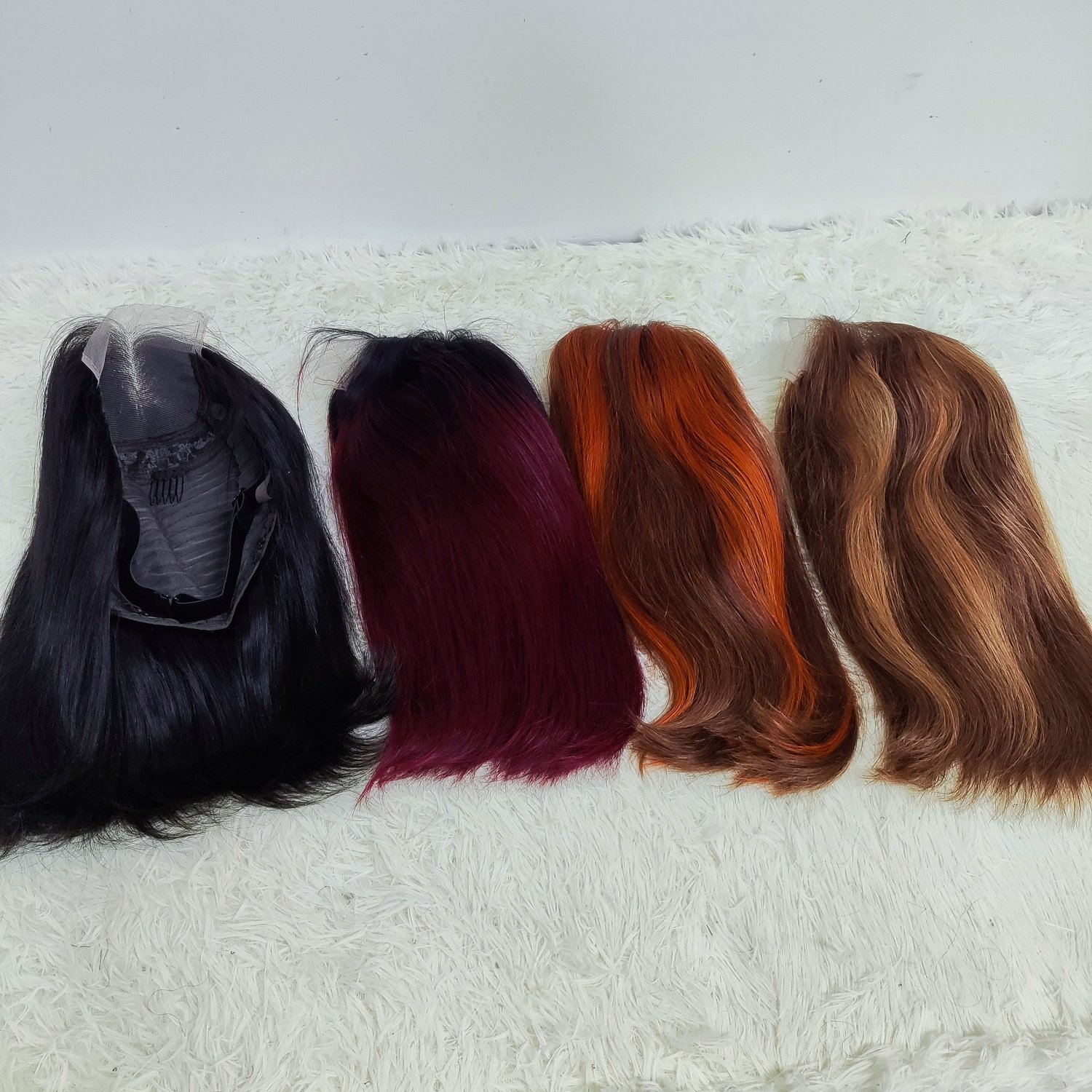 Letsfly Fast Shipping 4*4 Lace closure Cuticle Alinged burmese Hair Bob Wig Straight/Water Wave Colored Human Wet and Wavy Wigs