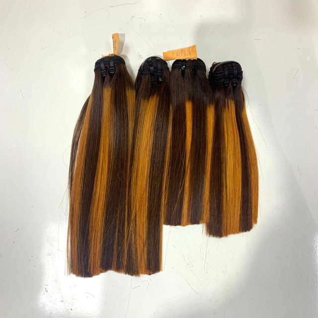 Vietnam Human Hair Wigs 100 Virgin in Hair Extension Double Drawn DHL FEDEX Set Style TNT Piece EMS Piano Color Gua
