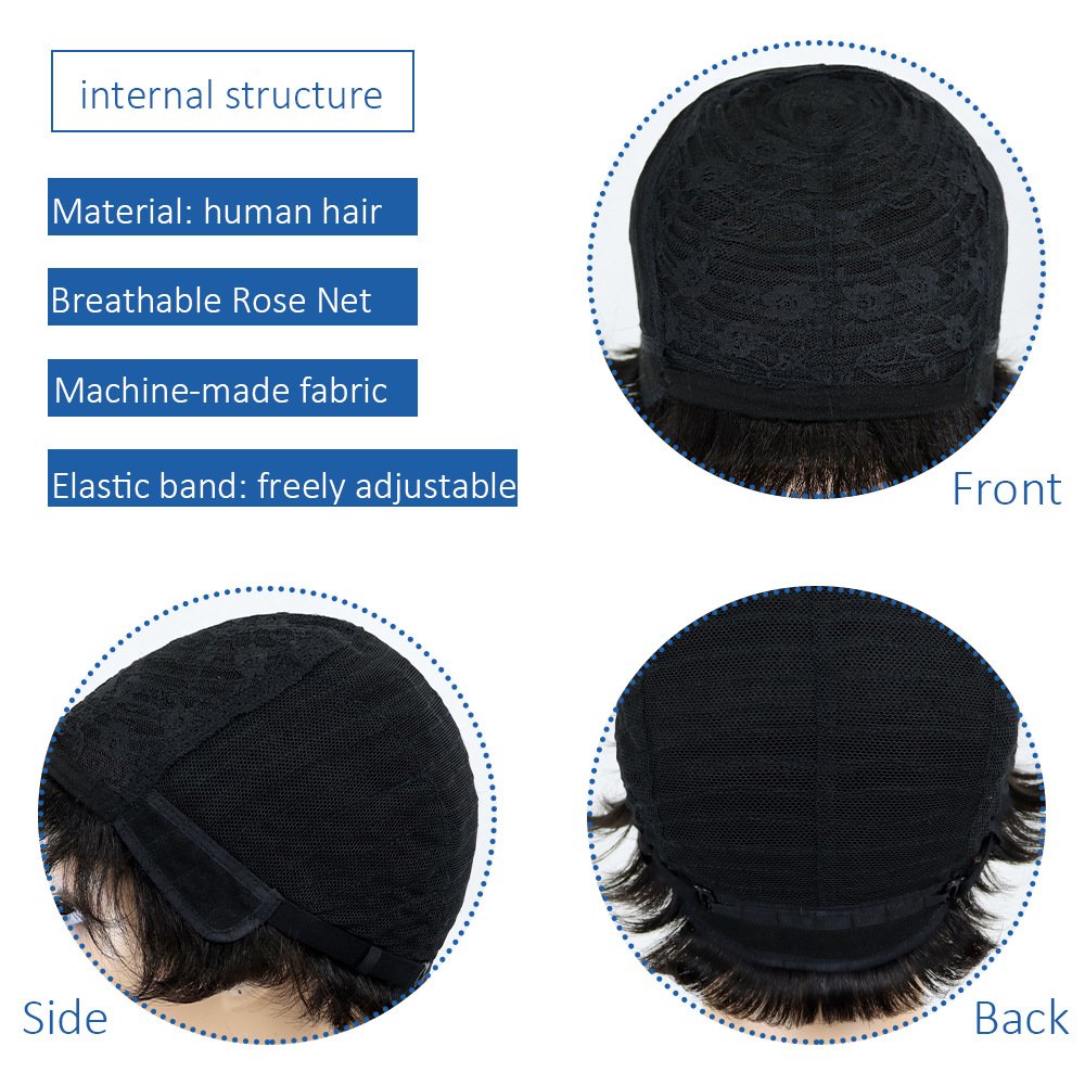 Short Bob Straight Human Wigs With Bangs Brazilian Virgin Hair Pixie Cut Wig Natural Cheap Human Hair Wigs For Black Women