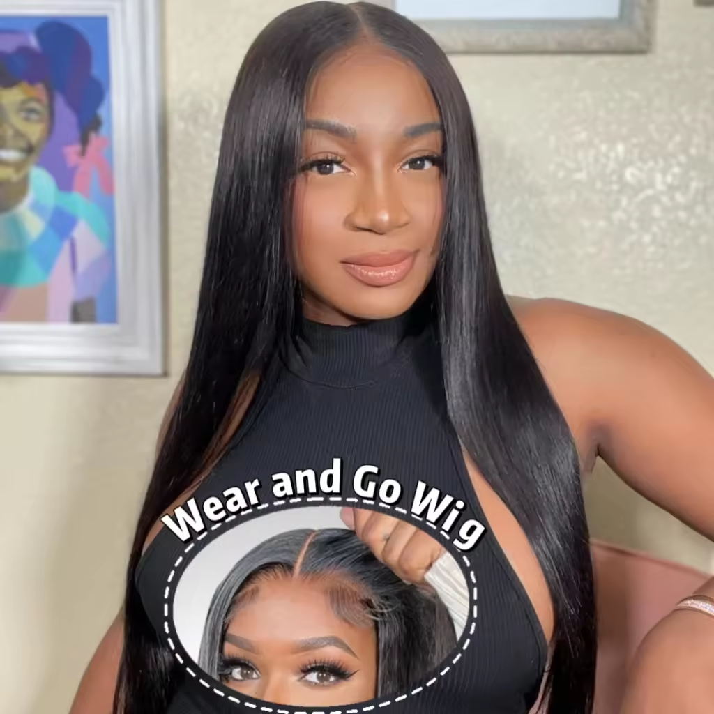 Raw Vietnamese Straight 100% Human Hair Wigs,HD Transparent Lace Frontal Wigs Human Hair,Wear And Go Glueless Wigs Human Hair