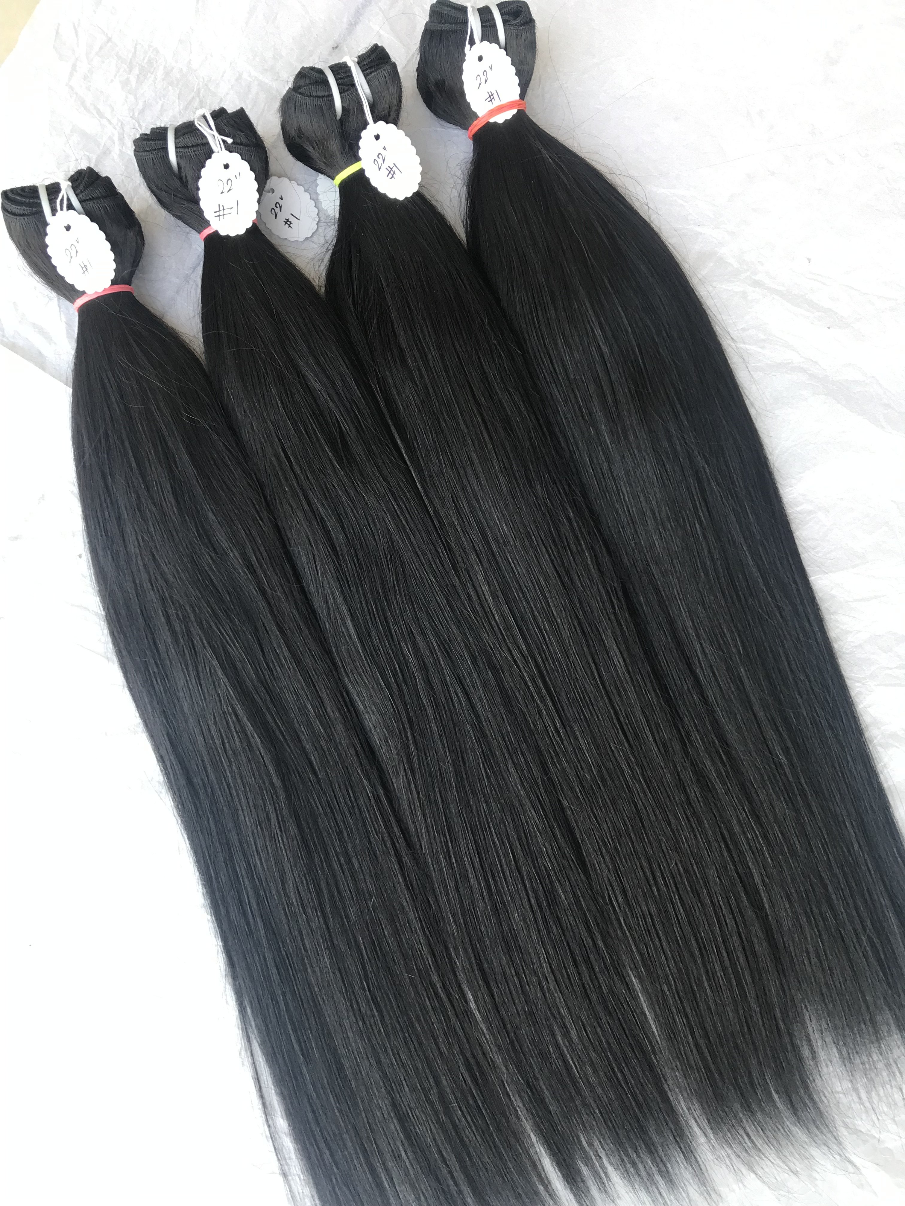 Factory Drop Shipping Virgin Natural Black Colour #1 Smoothest 22 Inch Straight For Black Women Brazilian Human Hair Suppliers