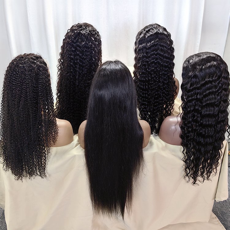 Wig Vendors Wholesale 4x4 5x5 13x4 360 Raw Virgin Human Hair Wigs Transparent HD Lace Closure Full Frontal Wig For Black Women