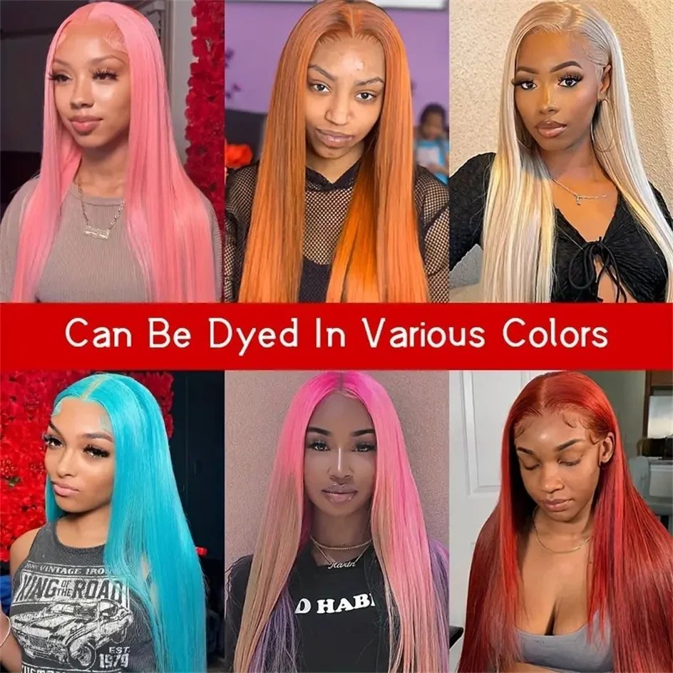 613 Lace Front Human Hair Wig HD Straight Honey Blonde 13x6 Lace Front Glueless Wigs Woman Cosplay