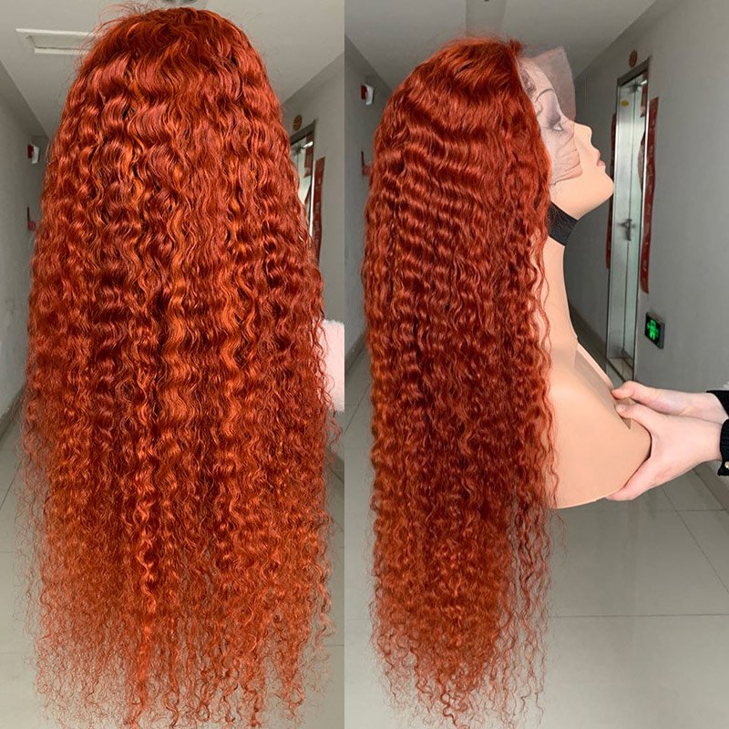 Eli Hair Red 99j Hd Lace Front Wigs , Colored Human Hair Wigs For Black Women, Orange pink purple Wigs Lace Front Human Hair
