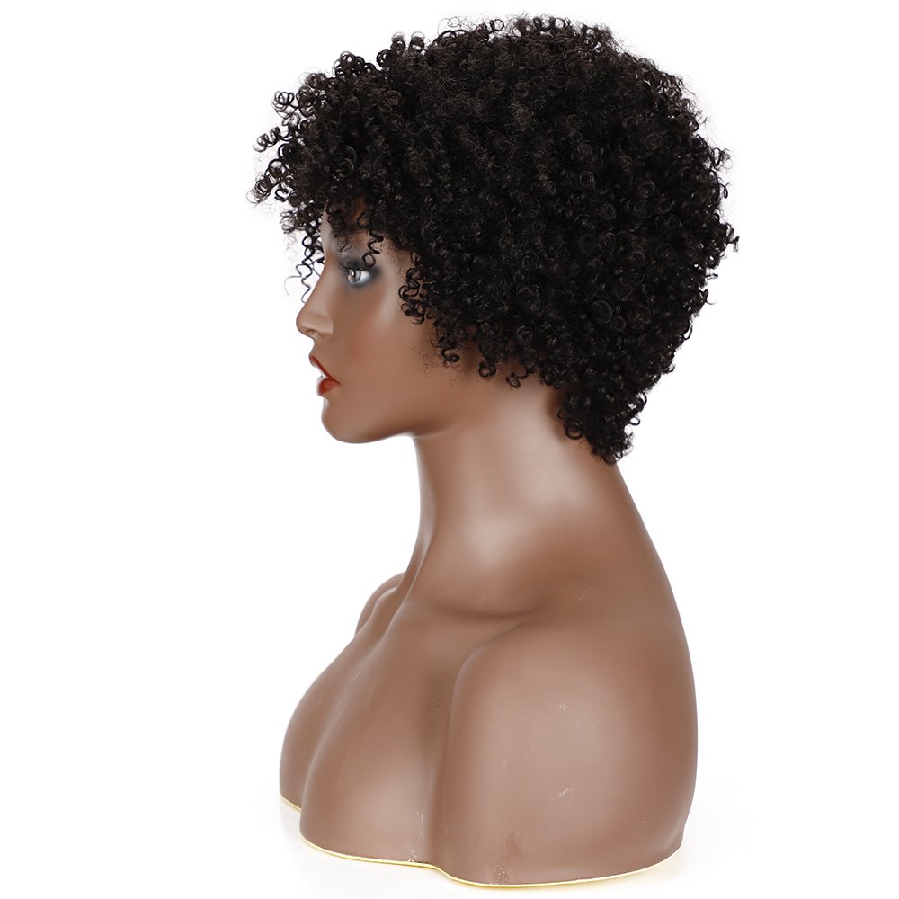 Rebecca Short Curly Non lace Front Wigs Jerry curl Human Hair Pixie Cut Short Curly Human Hair Wigs for Black Women