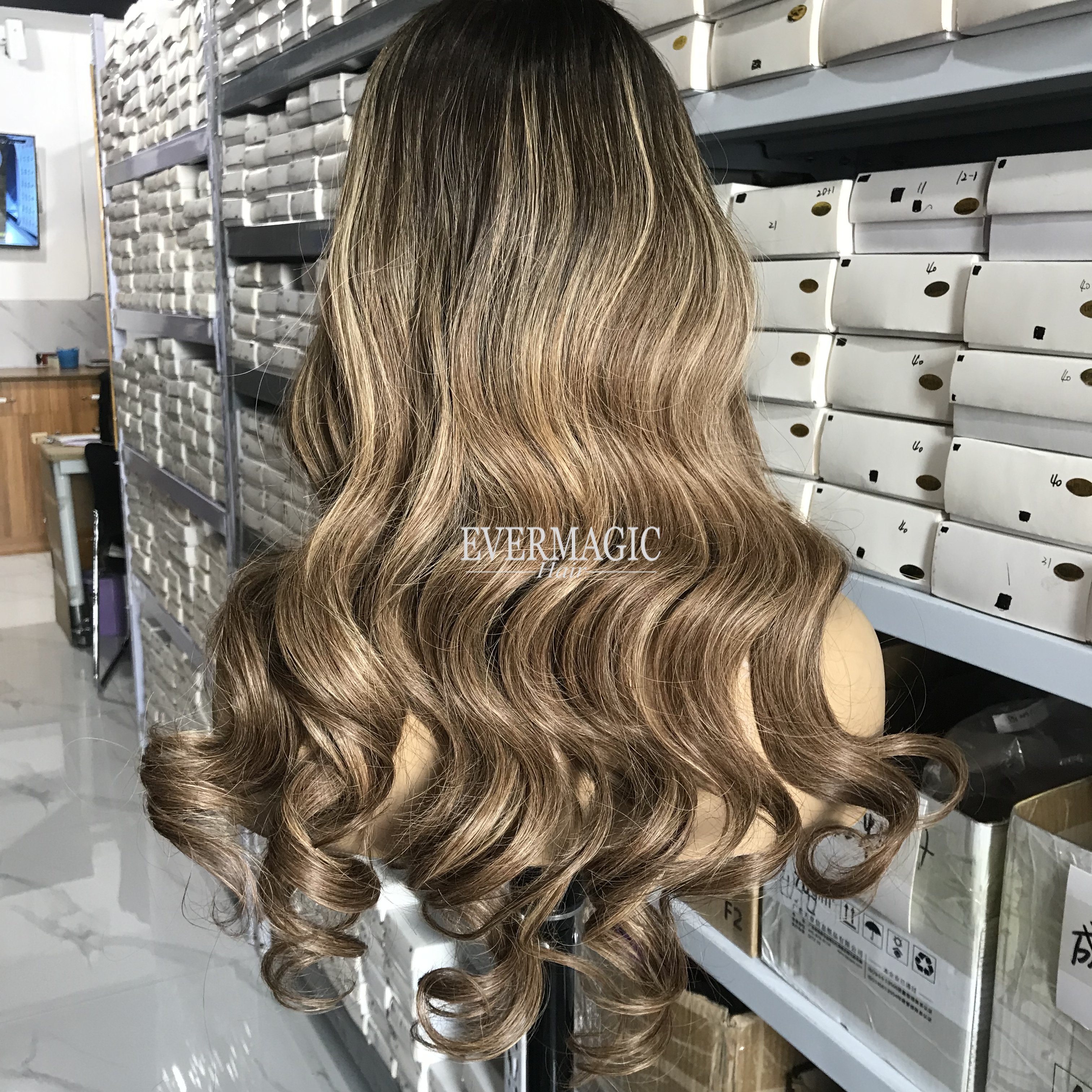 Color Balayage B4/27# 10A High Quality Stock Luxury Human Hair Wigs Remy Hair 13x6 Lace Front Wigs Loose Wave