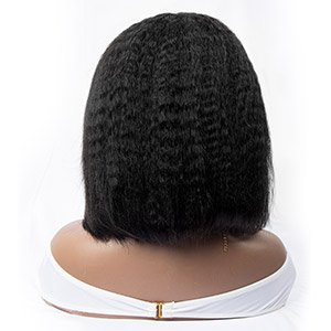 Unprocessed Kinky Straight Human Hair Wig Yaki Style 150% 180% 13*4 13*6 HD Lace Frontal Wig Full And Thick