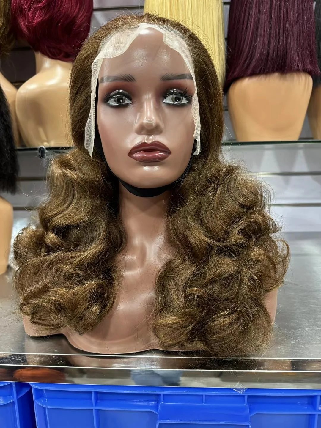 Funmi Super Double Drawn Natural Color loose Wave Lace Frontal Human Hair Wig Popular Wholesale Virgin Virgin Hair Vendor