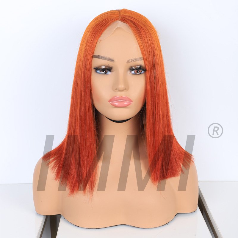 Wholesale 180 Density Human Hair 10 12 14 Inch Bobo Brazilian Virgin Human Hair Wig HD Transparent 4*4 Lace Frontal Wigs