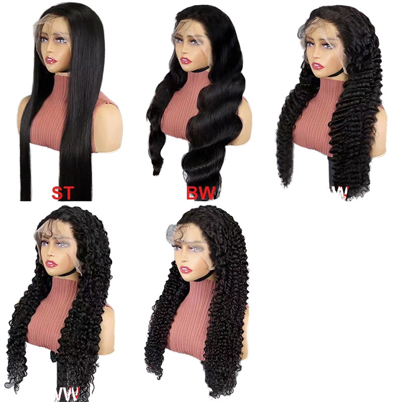 Density 200% Virgin Hair Lace Front Wig 13x4 Transparent Lace Body Wave Hair Wigs Human Hair Wigs Frontal