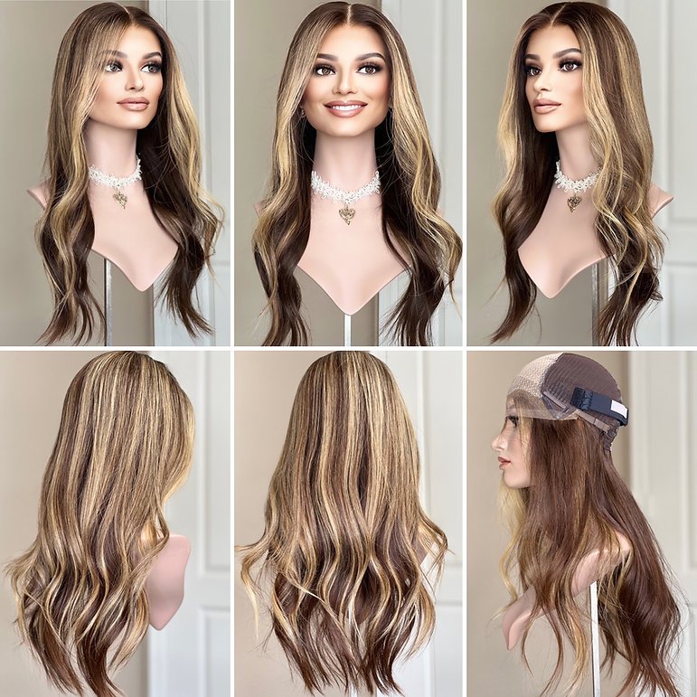 Hot Sale European Hair Lace Top Jewish Wig Level 5/6 Base With Highlight Color Seamless Lace Front Wig For Women Hair Loss