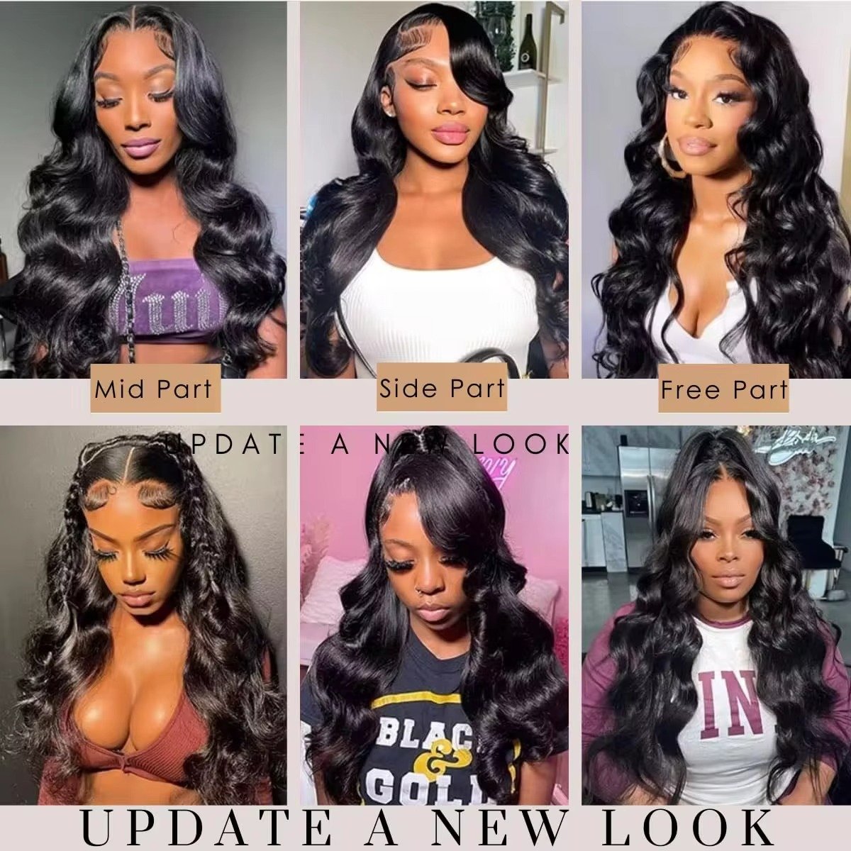 13x4 Transparent Lace 200 Density Body Wave popular fashion wig for Black Women Wig Lace Front Human Hair Wigs
