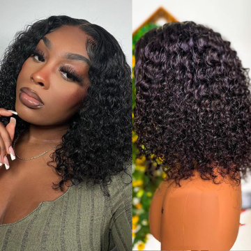 Wholesale Price Kinky Curly Full Lace Wig With Baby Hair, Human Lace Bob wigs Lace Front ,Curly Bob Full Lace Human Hair Wig