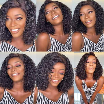 Wholesale Price Kinky Curly Full Lace Wig With Baby Hair, Human Lace Bob wigs Lace Front ,Curly Bob Full Lace Human Hair Wig