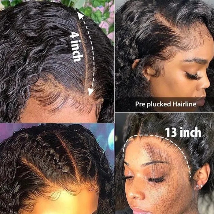 Perruques Deep Wave 13X4 13X6 Lace Front Human Hair Wig Brazilian Raw Virgin Hair Vendor 30 Inch HD Deep Wave Lace Frontal Wigs