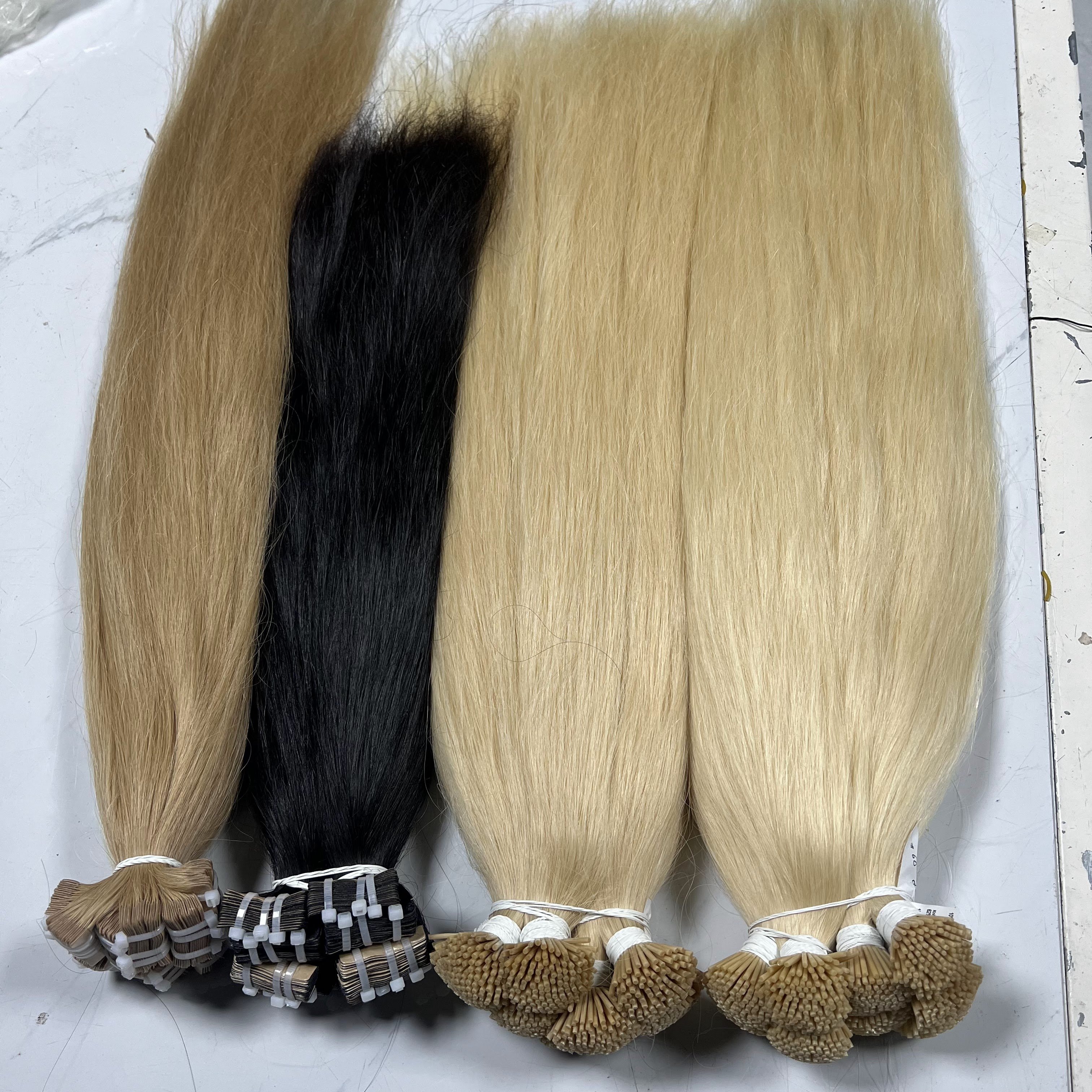 Best seller I/ U / V tip straight hair product made by 100% Vietnamese human hair weaves bundle human hair wigs