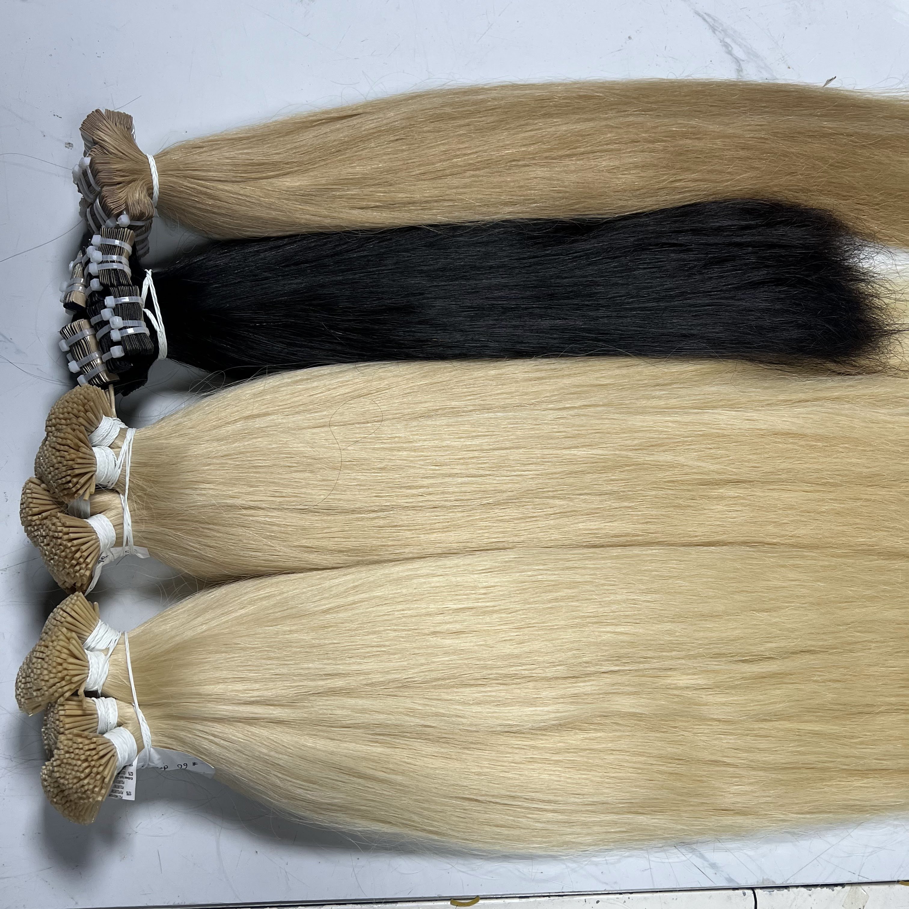 Best seller I/ U / V tip straight hair product made by 100% Vietnamese human hair weaves bundle human hair wigs