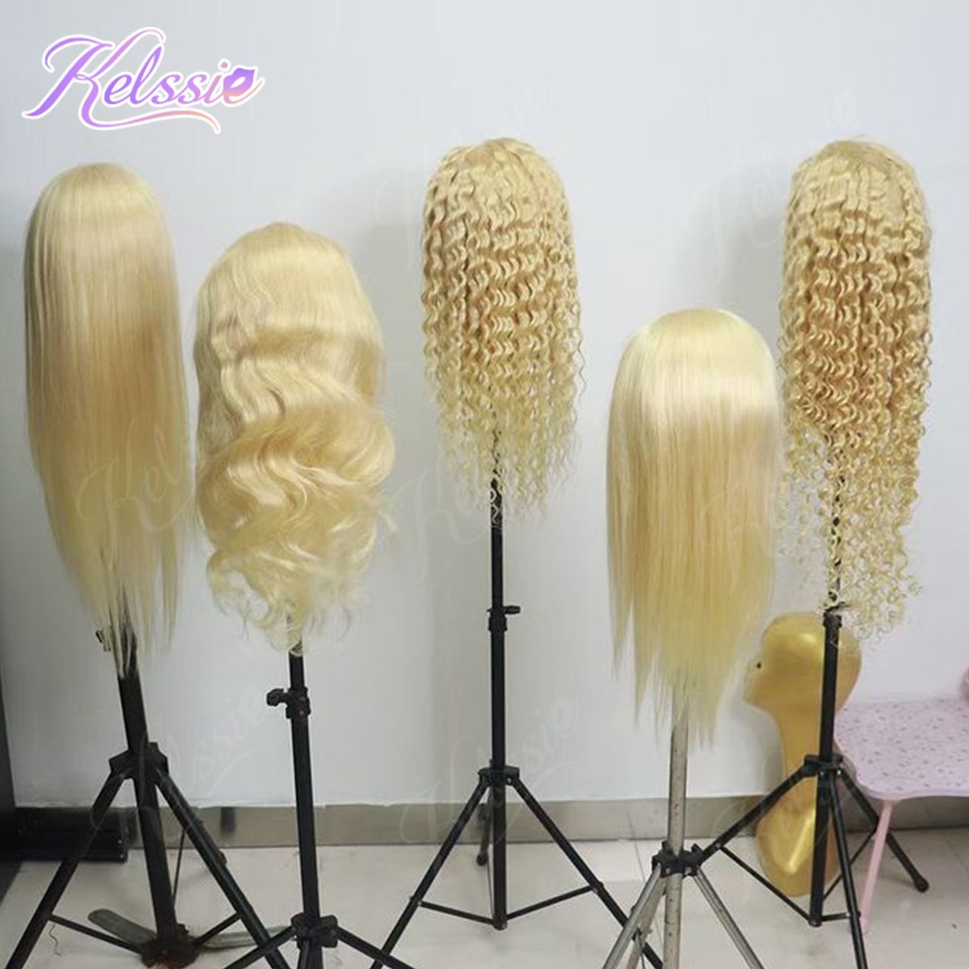 Cheap 613 Lace Front Wig,613 Blonde Deep Wave Full Lace Human Hair Wig,13x4 13x6 Kinky Curly Vietnamese Raw Hair Wigs