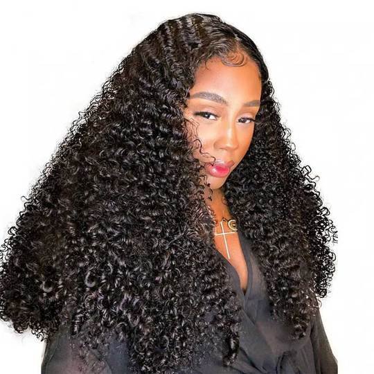 150%180% Density HD Brazilian Kinky Curly 360 Lace Frontal Wig,Wholesale Unprocessed Virgin Human Hair Human Hair Wigs