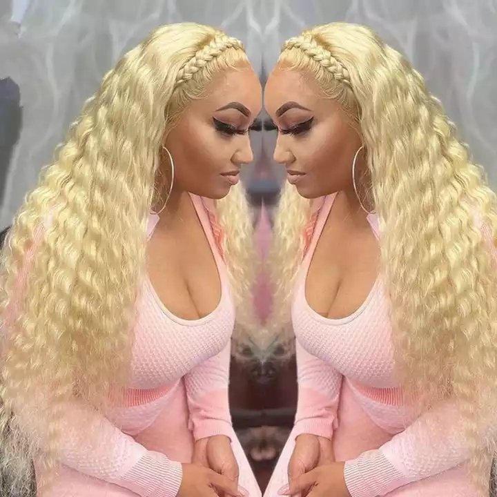 Pre plucked Glueless 40 Inch Human Hair full Lace Front Wig Brazilian Virgin Hair Frontal Wig 613 Human Hair Wigs