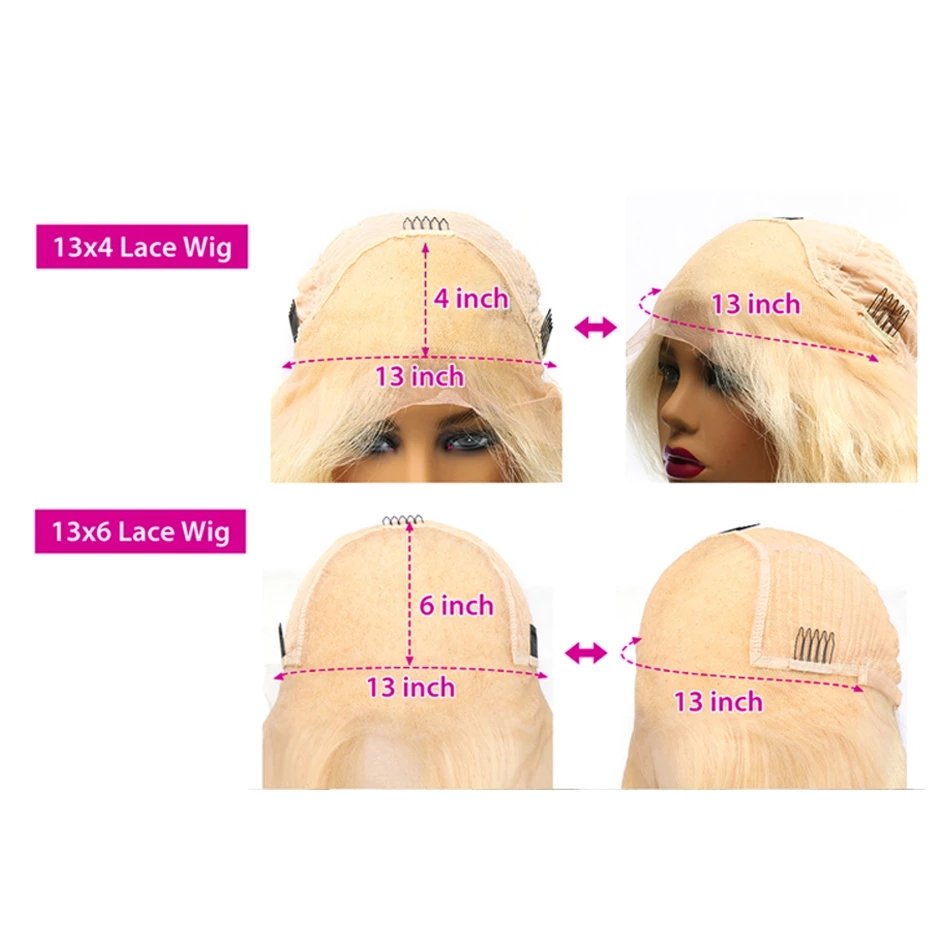 Pre plucked Glueless 40 Inch Human Hair full Lace Front Wig Brazilian Virgin Hair Frontal Wig 613 Human Hair Wigs