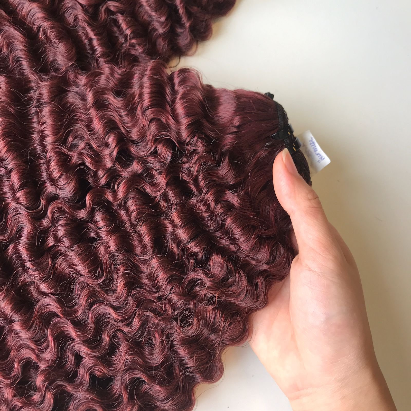 Double Drawn Burgundy Virgin Cutilce Aligned Raw Human Hair 3 Bundles With Lace Closure, Hair Extensions
