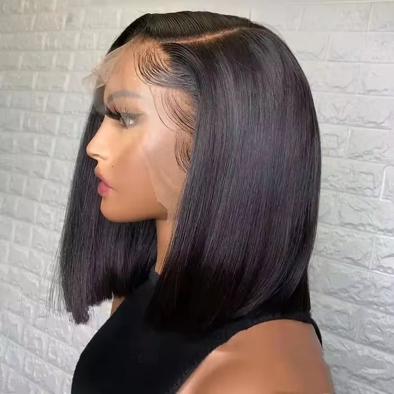 ready to ship Wholesale Indian 100% human hair braided frontal glueles bob 360 vendor hd full lace wigs for women