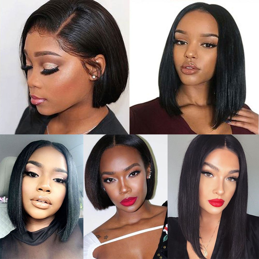 ready to ship Wholesale Indian 100% human hair braided frontal glueles bob 360 vendor hd full lace wigs for women
