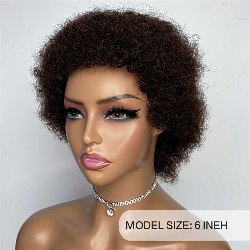 Wholesale Afro Kinky Curly Short Bob Wigs Remy Virgin Human Hair Wigs For Black Women Natural Black Wig