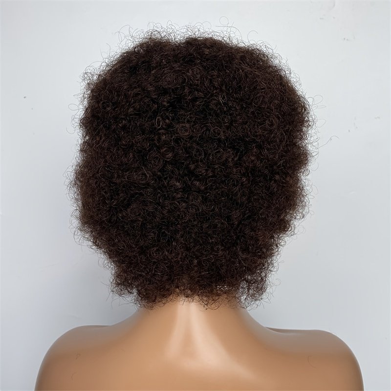 Wholesale Afro Kinky Curly Short Bob Wigs Remy Virgin Human Hair Wigs For Black Women Natural Black Wig