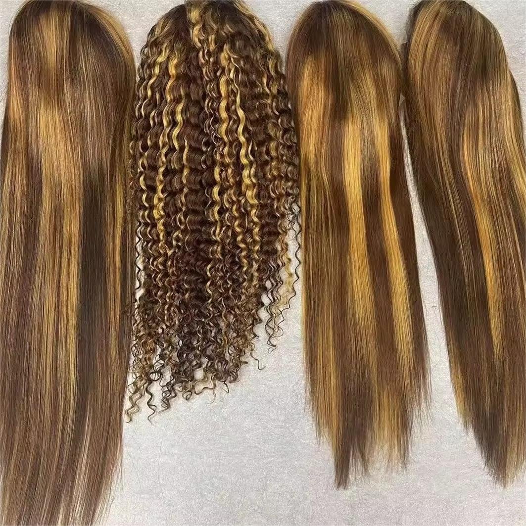 Raw Human Hair Blonde 613 Wigs Wholesale 13x6 Bleached Knots Hd Full Lace Closure Frontal Blonde Wig 613 Full Lace Wig 36 Inch