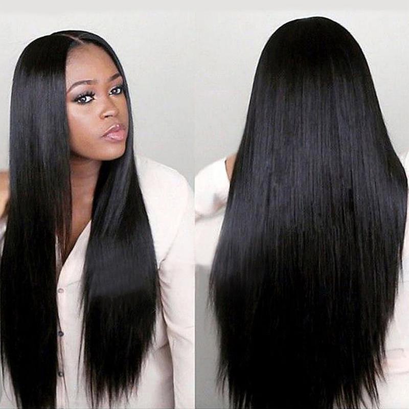 Wanmei European And American Long Straight hair Whole Sale African wig Chemical Fiber Headgear