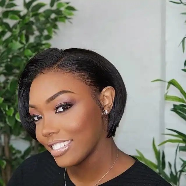 13x4 Short Human Hair Wigs For Black Women Pre Plucked Bob Wig Remy Brazilian Lace Front Human Hair Wigs