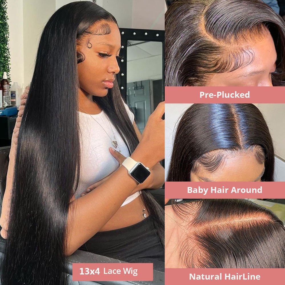 Bone Straight Raw Brazilian Human Hair Wigs For Black Women 13X6 Hd Human Hair Lace Front Wigs Cheap Hd Lace Frontal Wigs Vendor